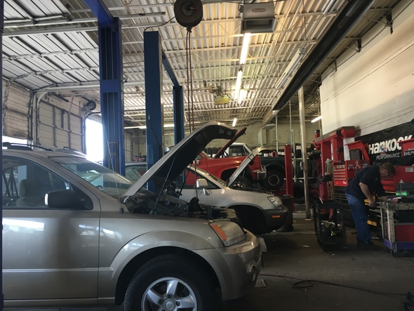 Car being worked on